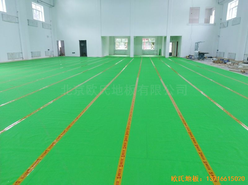 佳木斯同江消防隊體育木地板鋪設案例